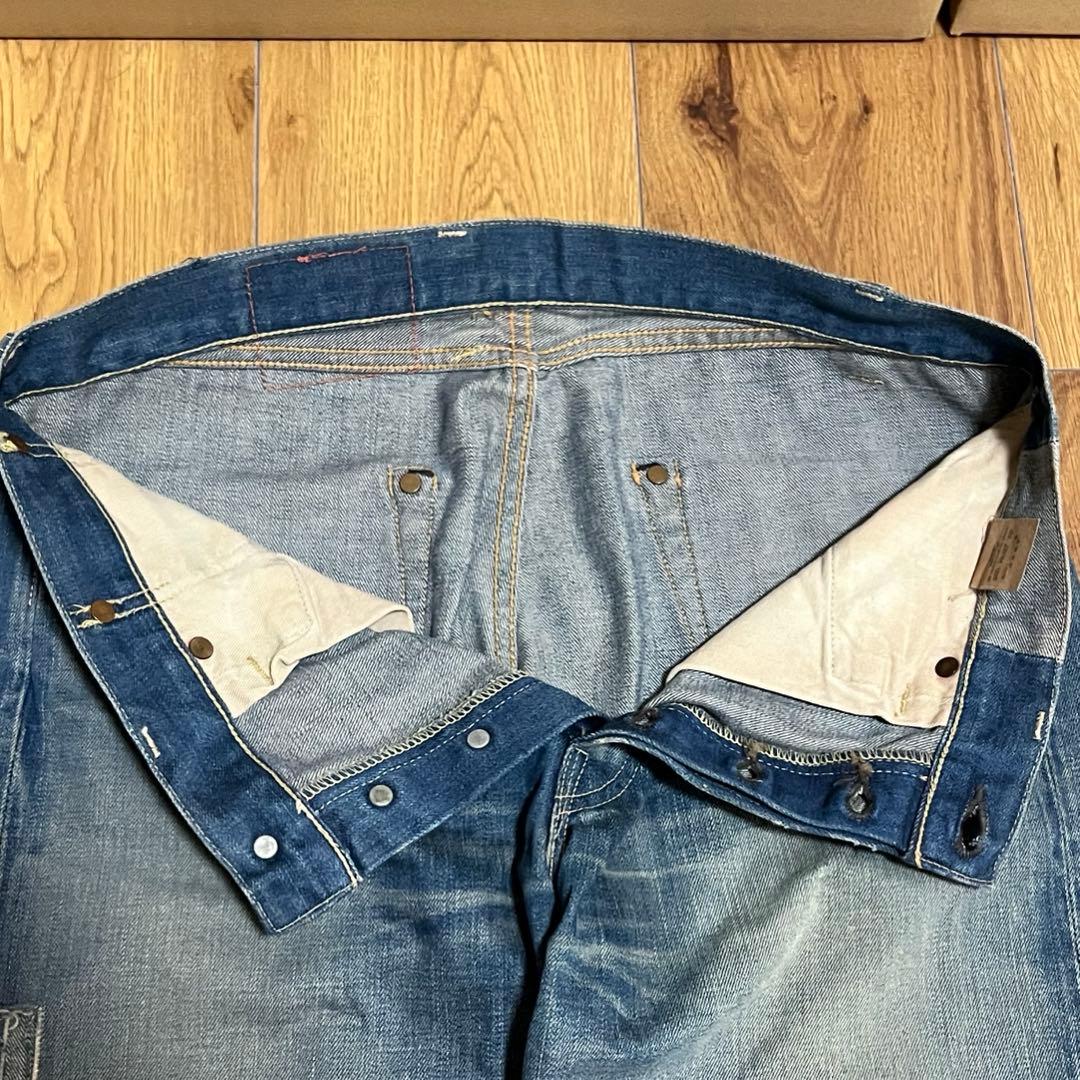 Levi's 501xx 1955年 復刻版 デニム ダメージ加工 赤耳 - メルカリ