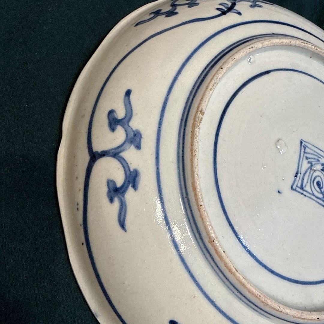 古伊万里 染付 総花唐草 8寸皿 - メルカリ