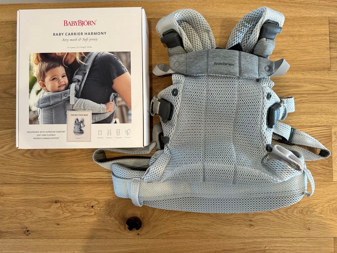 ベビービョルン ハーモニー3Dメッシュ⭐︎シルバー 美品 BABYBJORN（ベビービョルン） 抱っこ紐 ハーモニー シルバー メッシュ