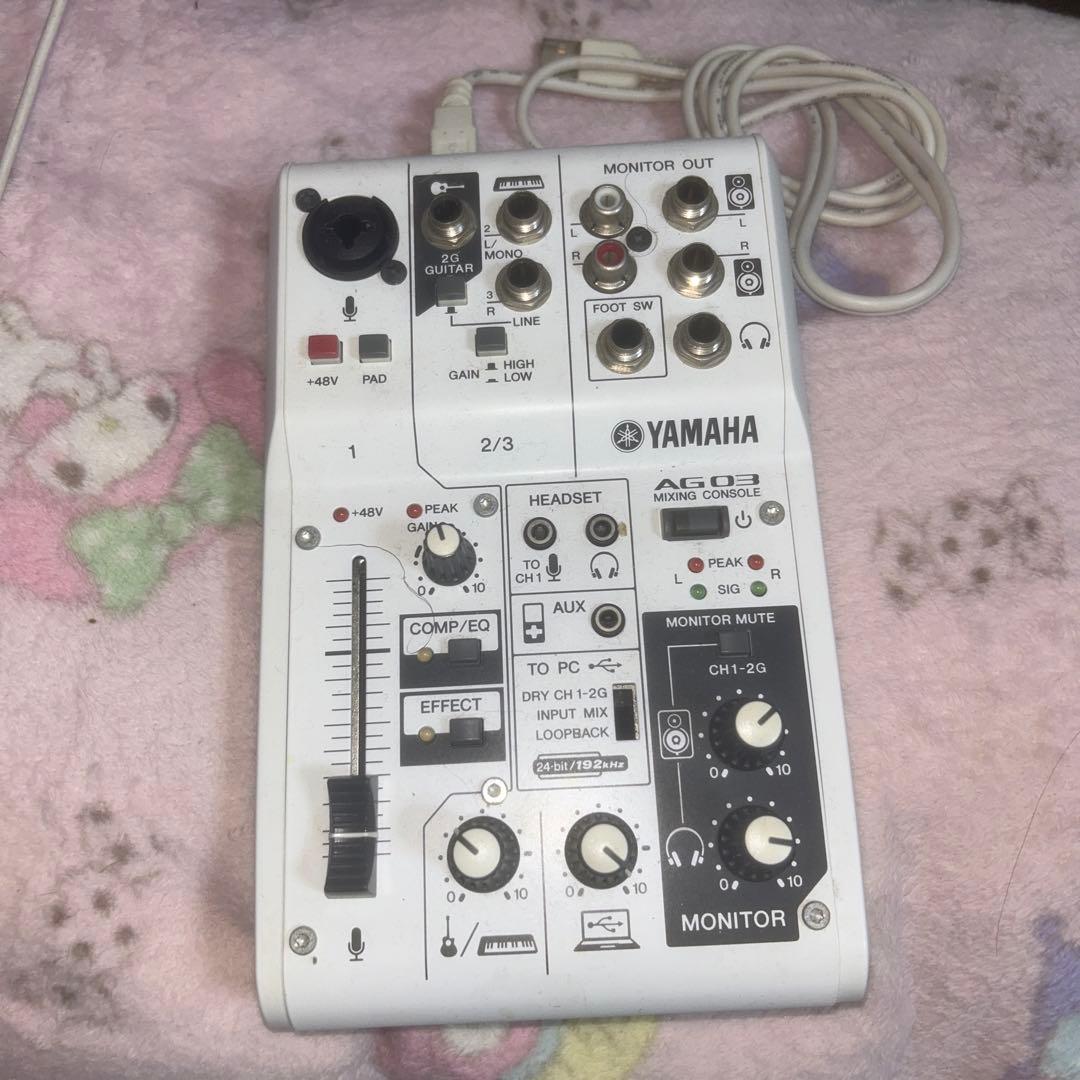 「期間限定!!」インターフェイスYAMAHA AG03 ミキサー クリプトン×ヤマハ コラボ！生放送／配信用ミキサー初音ミク仕様”ミク