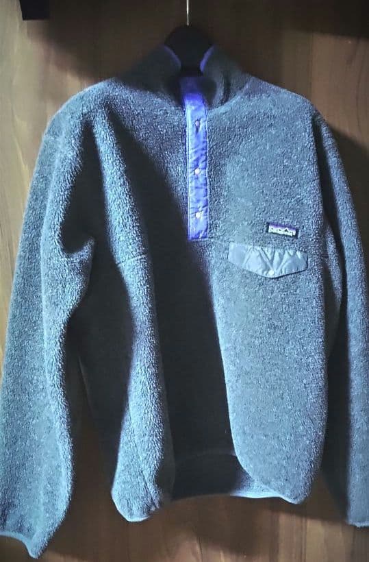 s*B様 89年 USA製 M patagonia スナップT グレー×パープル パタゴニア M オールド/スナップT/グレー×パープル/25450/00年 - メルカリ