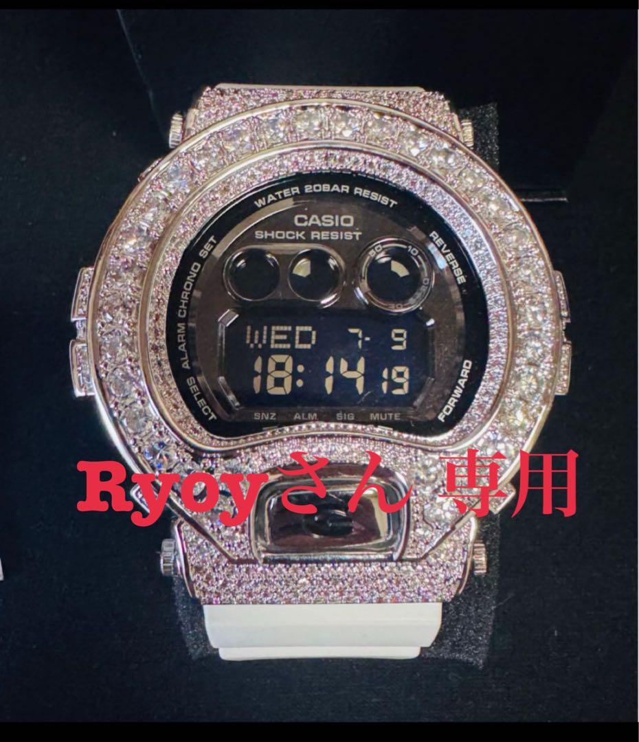 G-SHOCK ダイヤモンド デコレーション ギラギラ ホワイト 白 値下げ Gショック CASIO G-SHOCK カシオ Gショック ホワイト カスタム