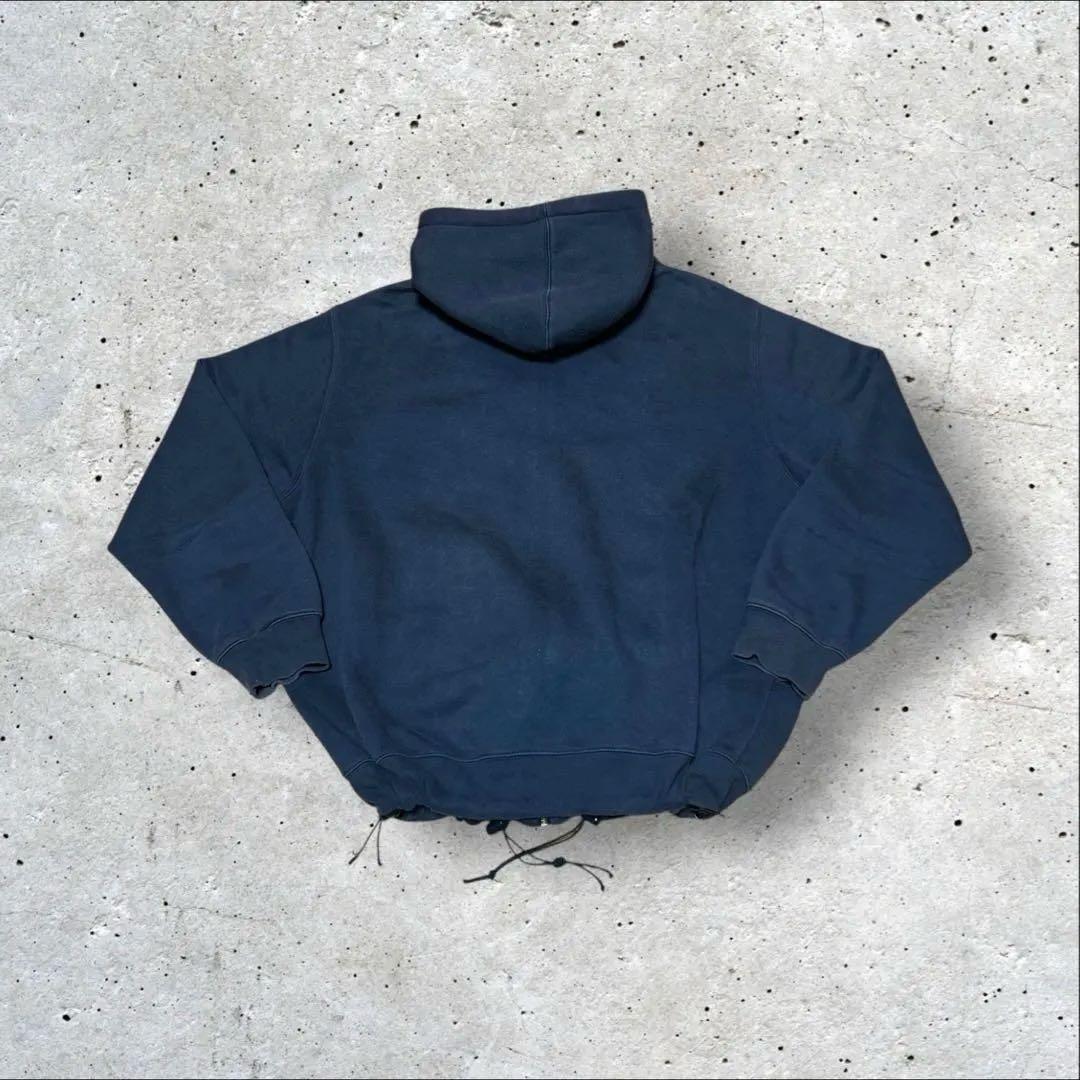 old stussy 90s 紺タグ ジップパーカー ネイビー ドローコード - メルカリ