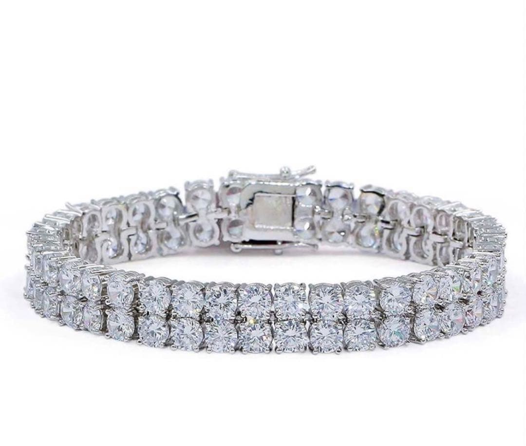 残りわずか】2層モアサナイト ブレス S925 VVS1 輝き別格 - メルカリ