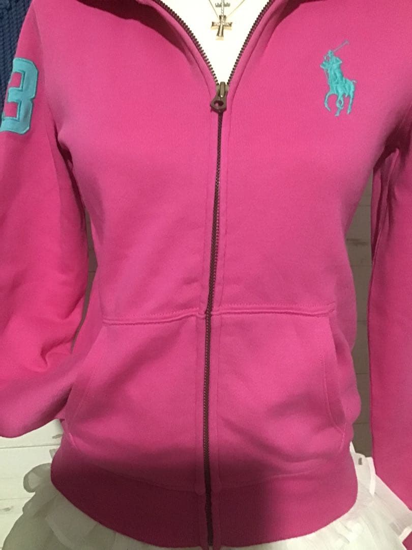 ☆ラルフローレン☆Y2K 平成ギャル 姫系 ビッグポニー パーカー ピンク