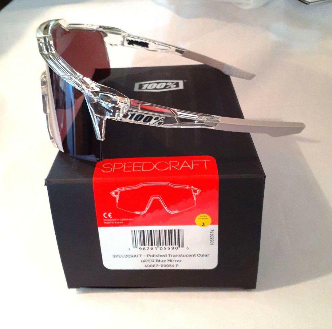 100% SPEEDCRAFT クリア ブルー ワンハンドレッド サングラス - メルカリ