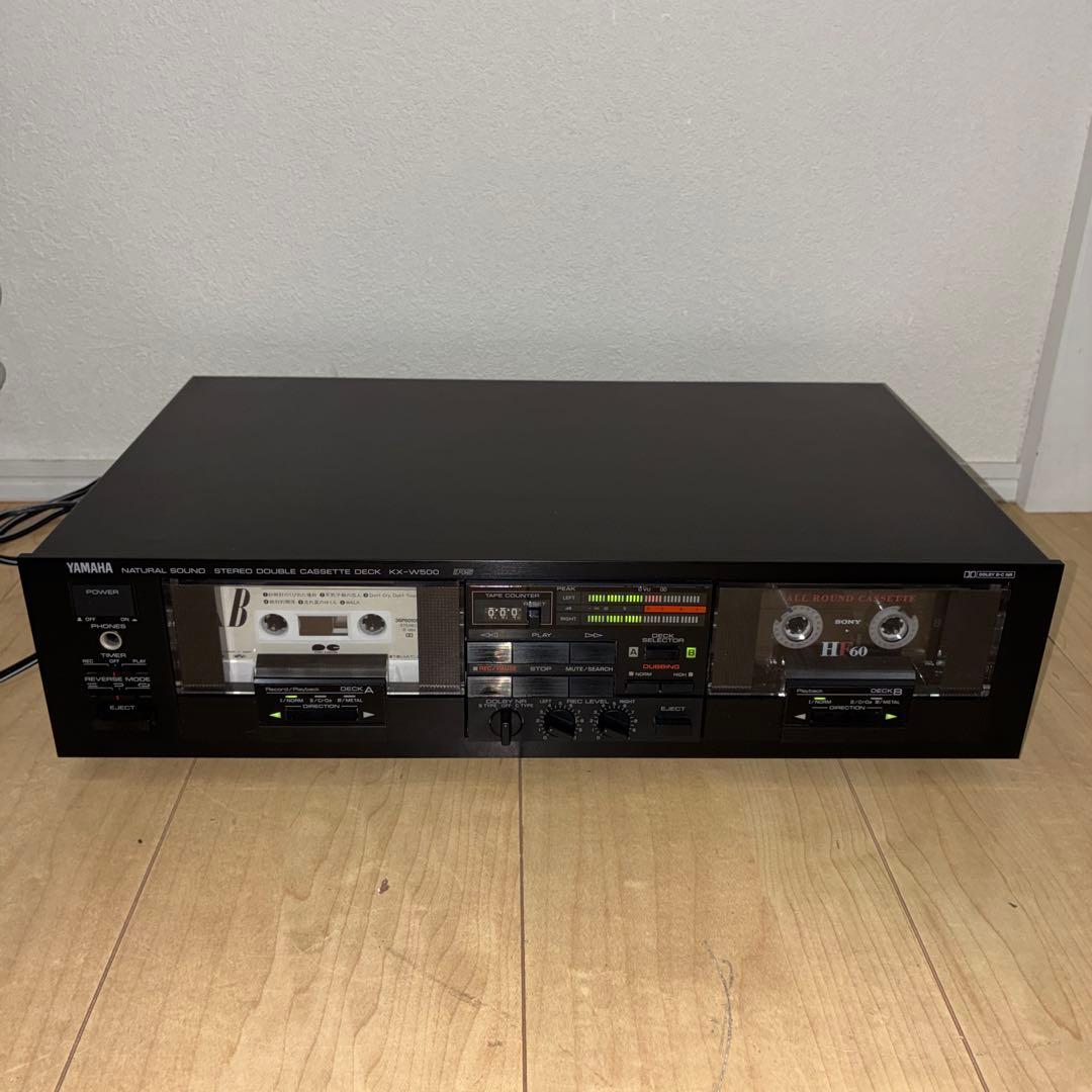 希少・動作品　ヤマハカセットデッキKX-W500　ダブルリバースカセットデッキ 希少・動作品）ヤマハカセットデッキKX-W500 ダブルリバースカセット
