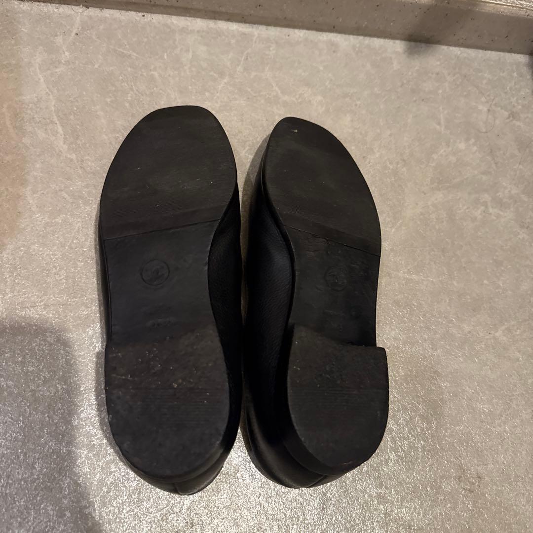 CHANEL シャネル パンプス 23.5cm 黒 ローファー ココマーク