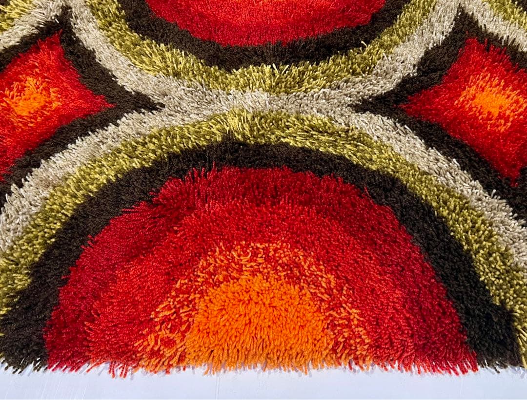 60s 70s ヴィンテージラグ スペースエイジ ミッドセンチュリー DESSO