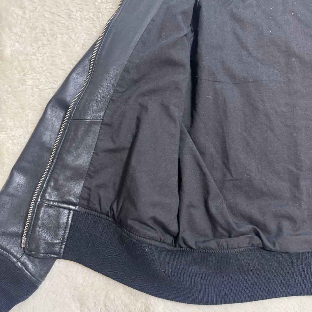 美品ユナイテッドアローズ羊革フーテッドレザーライダースジャケットS