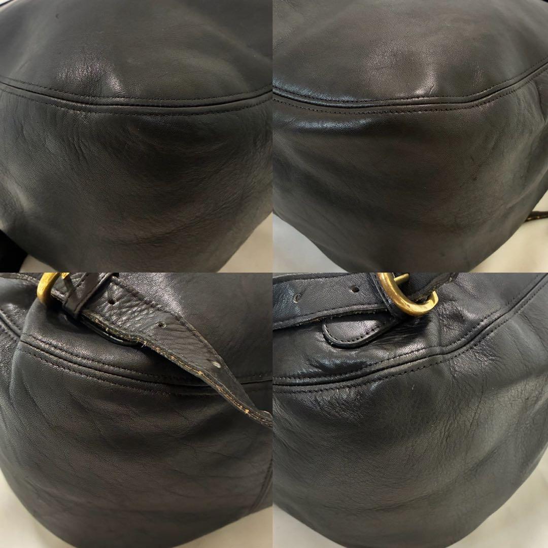 美品】オールドコーチ 4134 リュックサック レザー 本革 黒 肩掛け