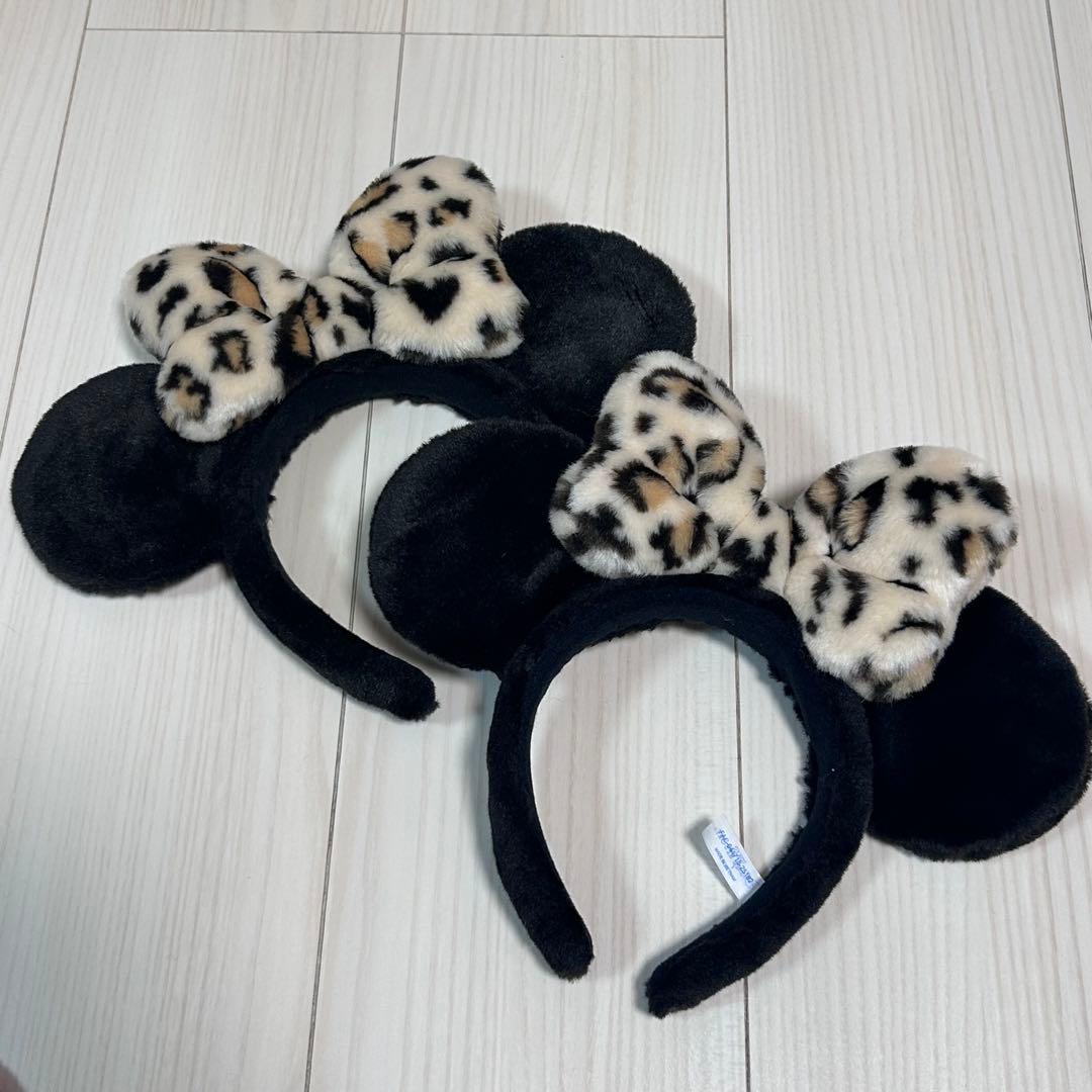 ディズニーミニーヒョウ柄カチューシャ - メルカリ