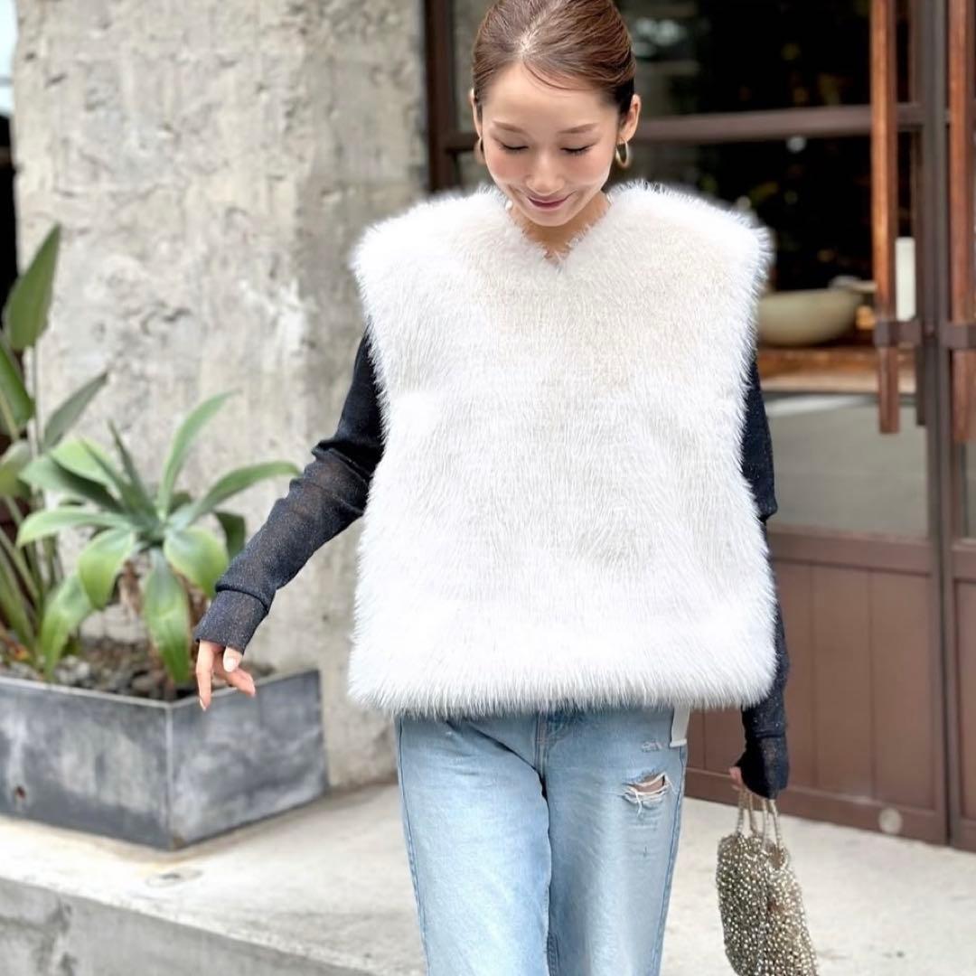 トレフル♡ふわふわベスト ふわふわベスト | Outer | | TREFLE＋1（トレフルプラスワン）