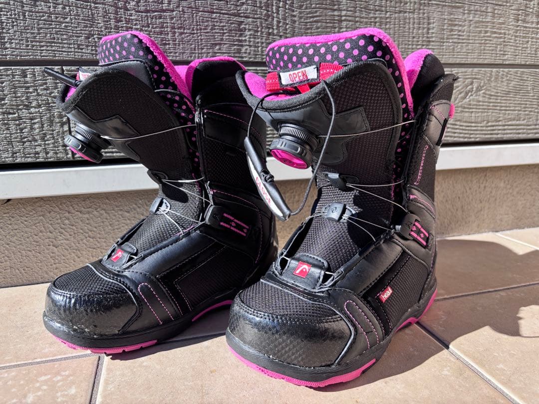 head スノーボード ブーツ 22.5 BOAジュニア レディース　セット HEAD（ヘッド） スノーボードブーツ ダイヤルタイプ レディース