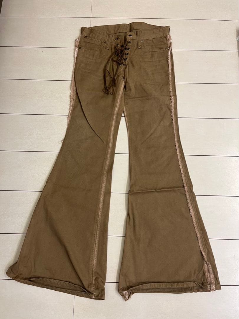 ifsixwasnine ブラウン ブーツカットデニム レースアップ リメイク品 Yahoo!オークション -「if six was nine デニム」(ファッション) の