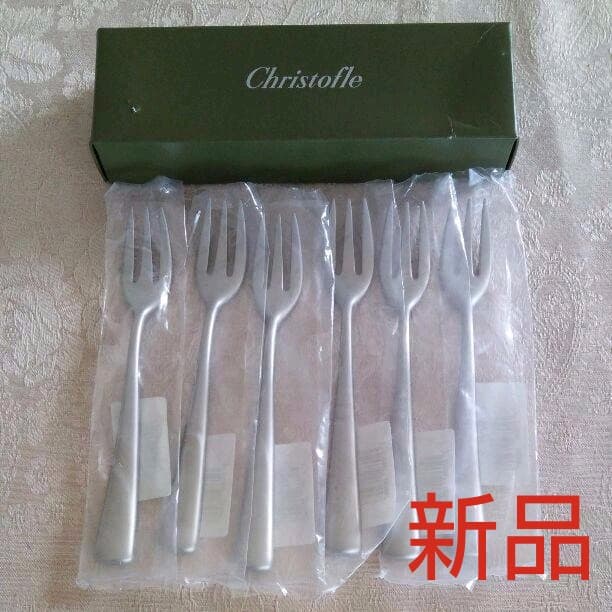 シ*ん様 廃番【新品・未使用】クリストフル　ケーキフォーク　6本セット フランス製クリストフルシルバーケーキフォーク12本セット