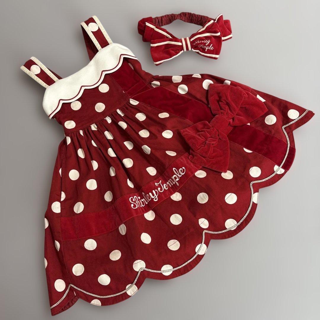 シャーリーテンプル　プレゼント　ラッピング　ワンピース　クリスマス 110cm シャーリーテンプル プレゼント ラッピング ワンピース クリスマス