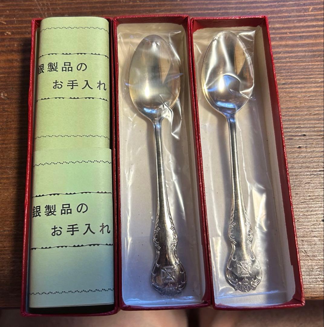 銀製品 銀製 シルバー　スプーン 2本 銀製 のスプーン シルバー 純度の高い高級スプーン2本 刻印 あり