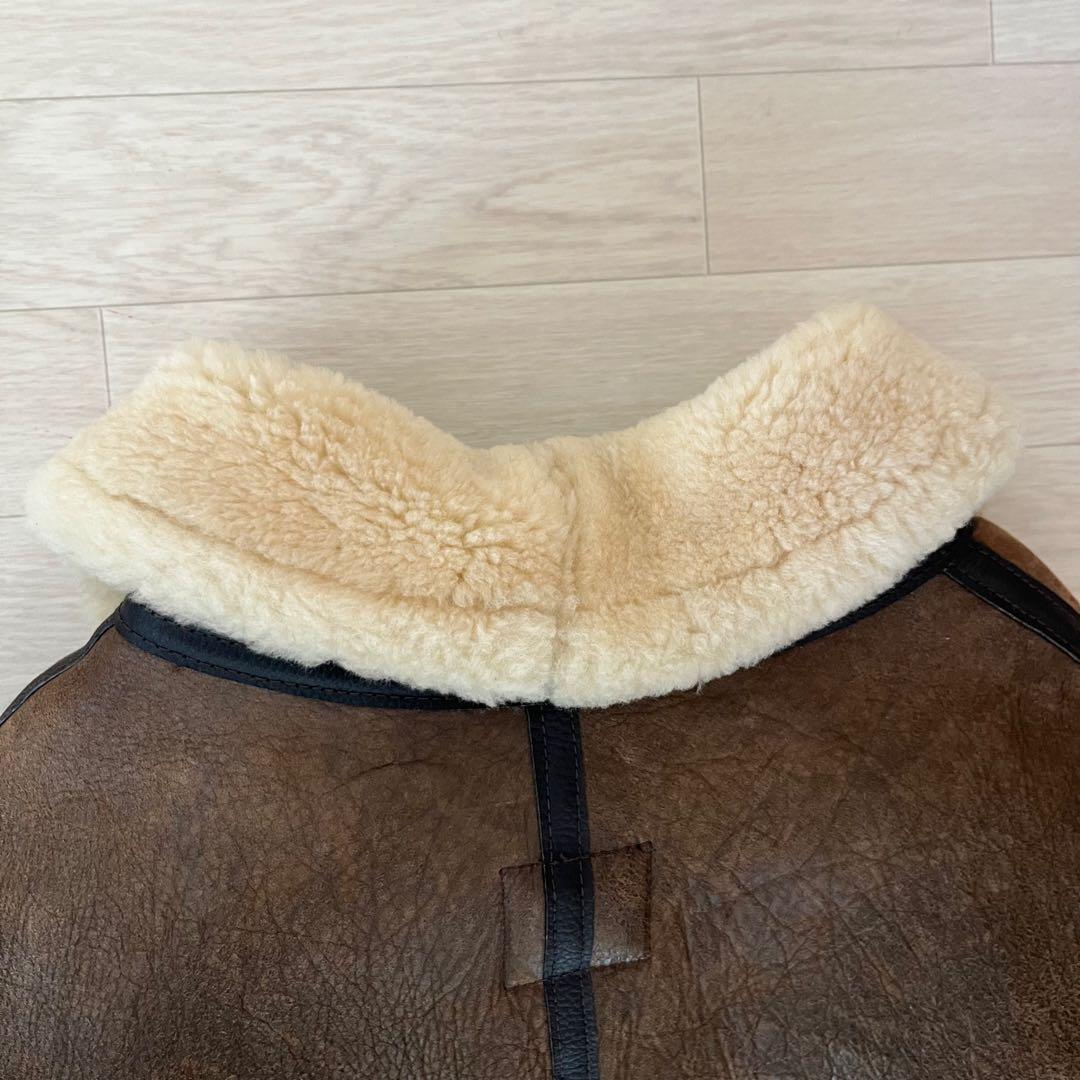 USA製 AVIREX ムートンフライトジャケット ボア 羊革 B3 38 秋冬