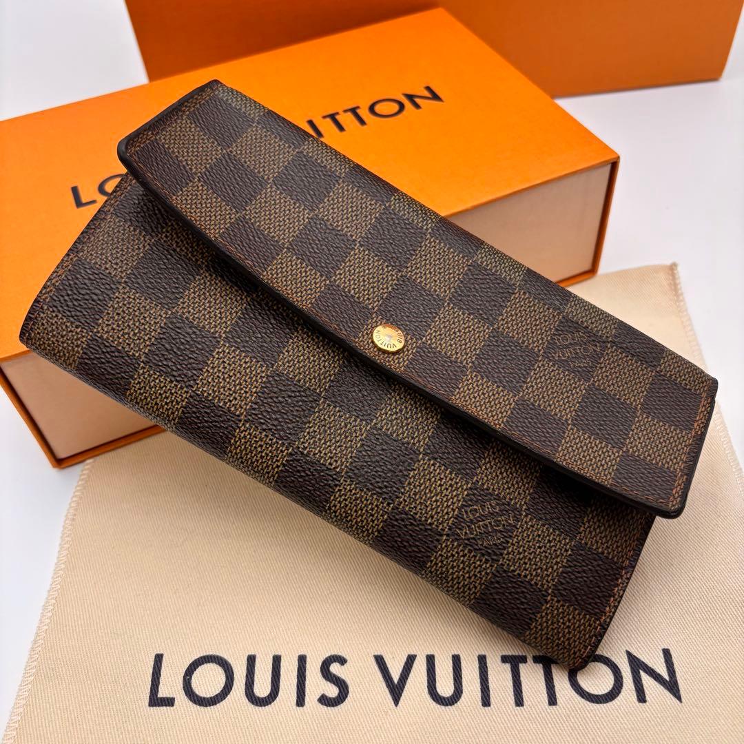 ルイヴィトン✨ダミエ✨ポルトフォイユサラ 10枚 長財布✨鑑定済み✨二