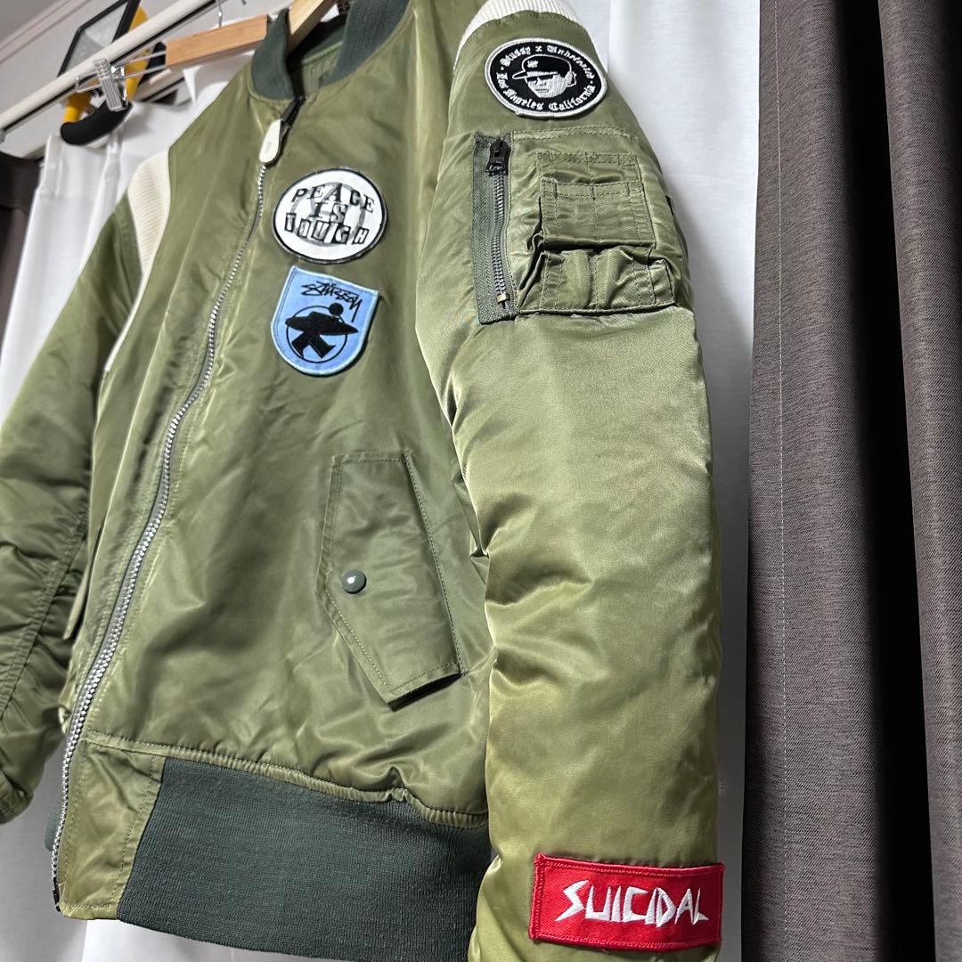STUSSY × ALPHA × fragment 25周年記念MA-1 - メルカリ