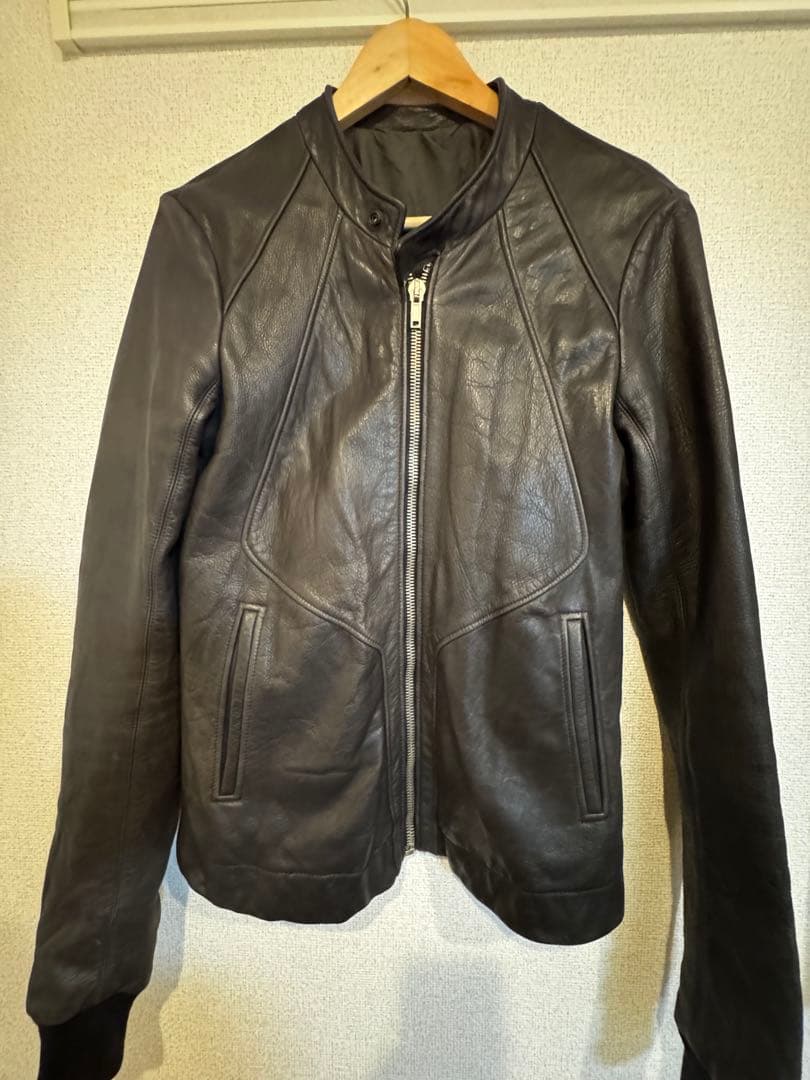 K*O様 RICK OWENS intersia インターシャ ライダース Rick Owens - リックオウエンス インターシャ レザー☆の通販 by D.A's