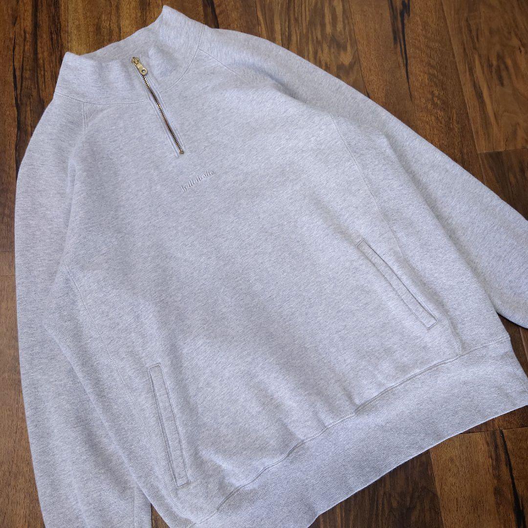 美品 ballaholic ハーフジップ オーバーサイズ スウェット グレー 美品 ballaholic ハーフジップ オーバーサイズ スウェット グレー