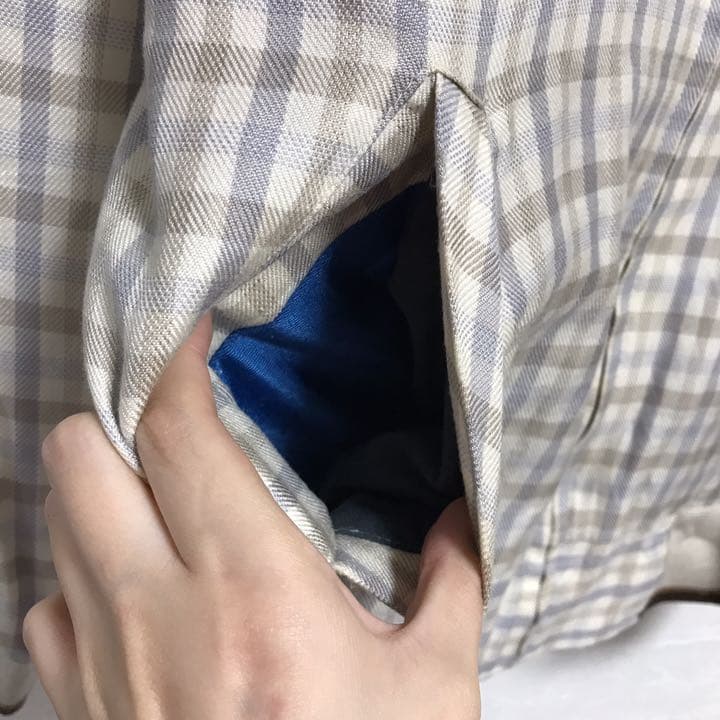 イヴ・サンローラン チェックブルゾン 古着 - メルカリ