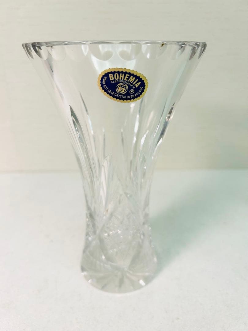 BOHEMIA クリスタル花瓶 箱付き - メルカリ