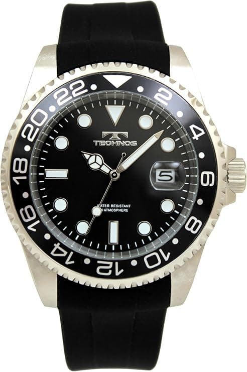 [テクノス] 腕時計 デイト 100周年モデル T6C28SB メンズ ブラック TECHNOS（テクノス） 腕時計 メンズ 100周年記念モデル T6C28SB 10気圧