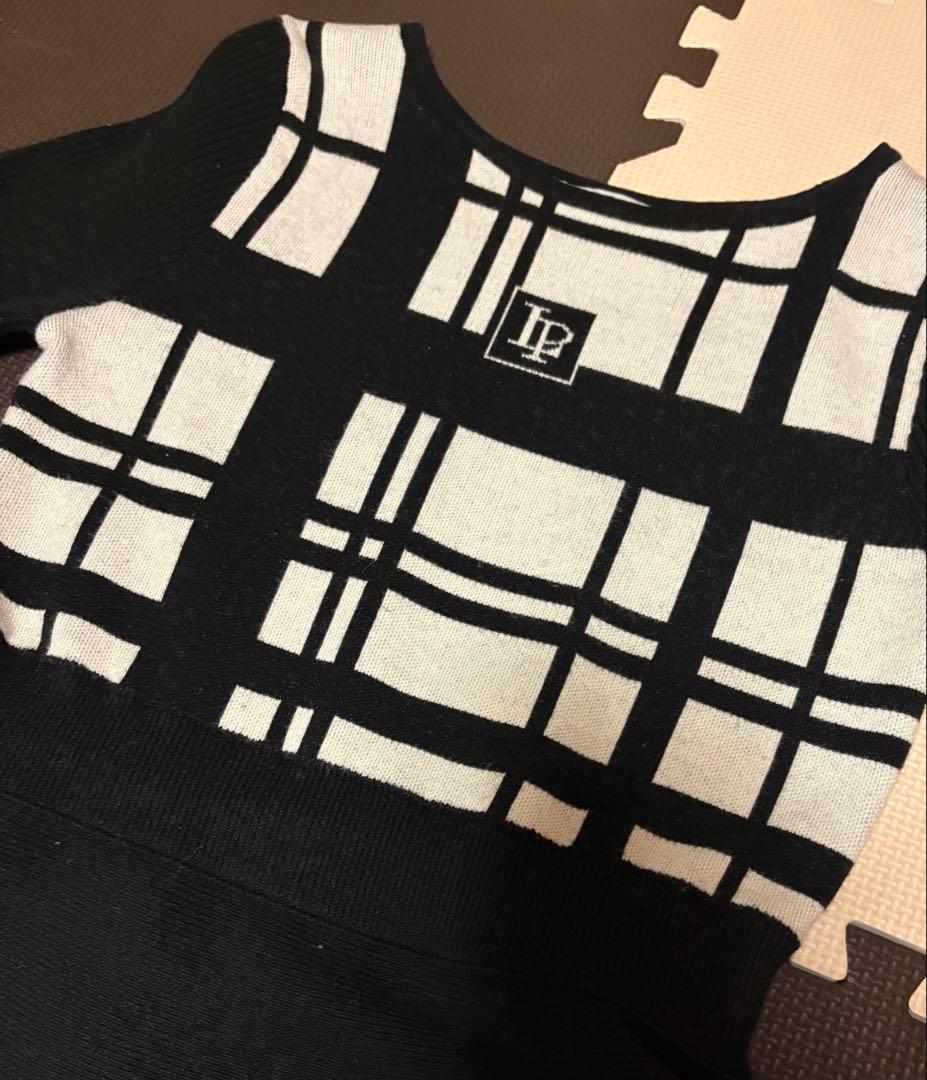 リップサービス LPチェックフレアニットワンピース ブラック - メルカリ