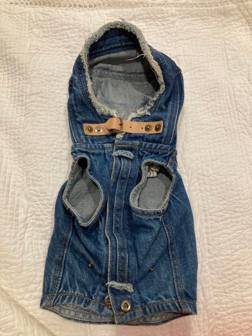 大人気 the N ダメージ加工 デニム　袖なしパーカー ネオテライズ NEOterize おしゃれ かっこいい 作業着 作業服 秋冬