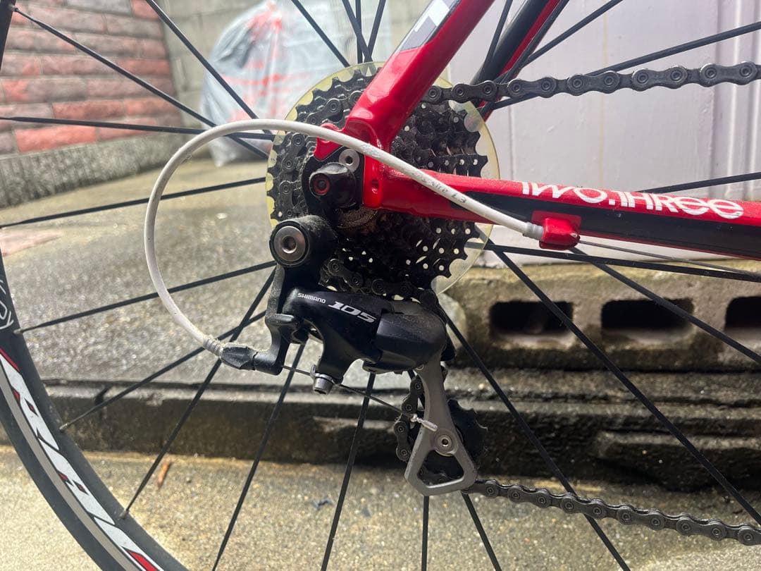 TREK ALPHA2.3 52cm レッド/ホワイト アルミ - メルカリ