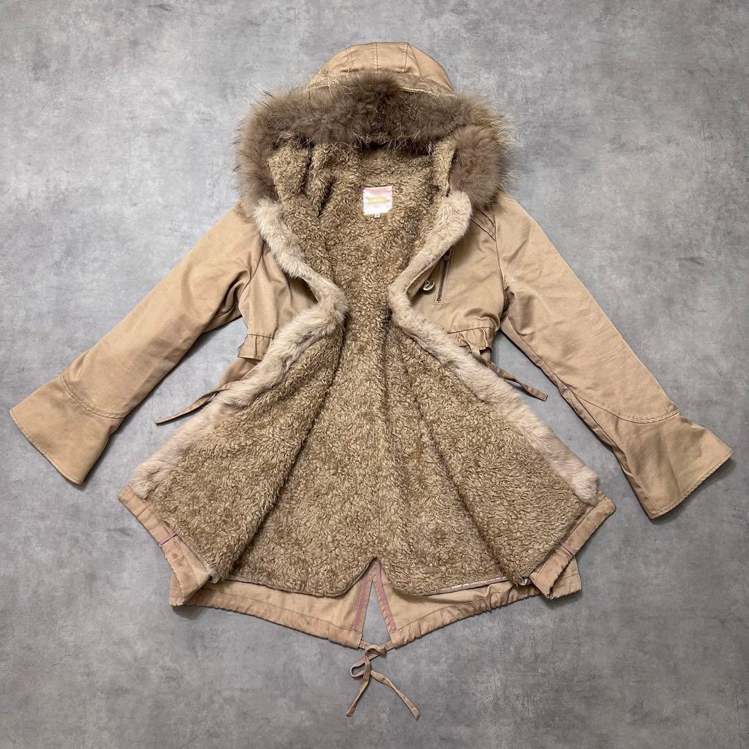 00s y2k フェアリーグランジ ファー付き モッズコート 平成ギャル