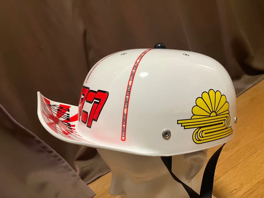 年末価格！キャップ型ヘルメット 角ツバ コール 旧車 旭日 日章