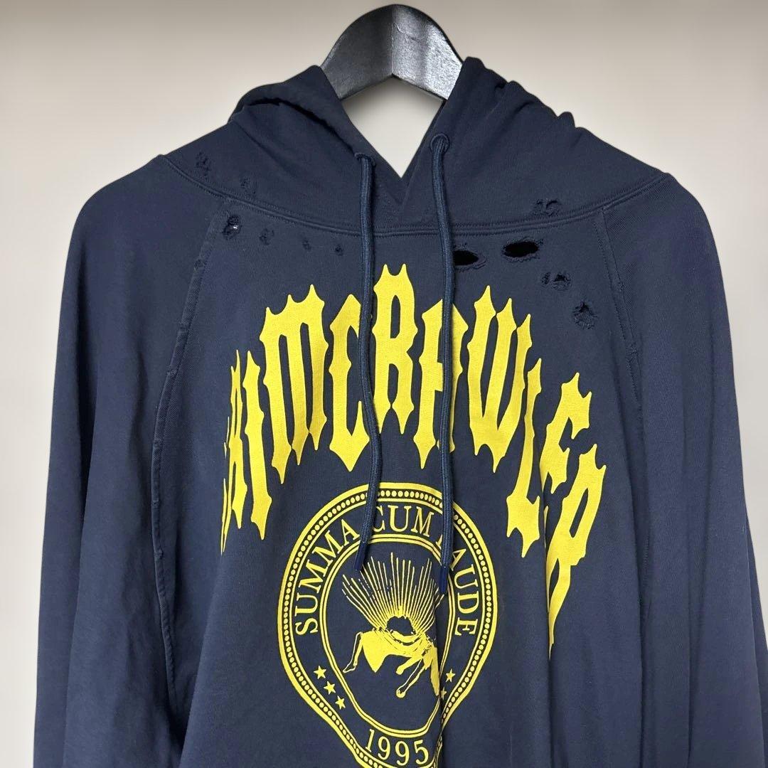 RAF SIMONS 22SS オーバーサイズデストロイフーディー タグ付き