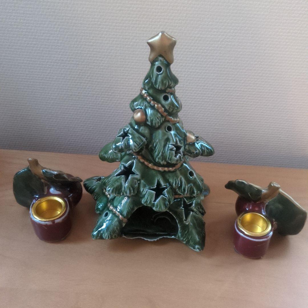 ドイツ製 陶器 クリスマスツリー・キャンドルホルダー セット - メルカリ