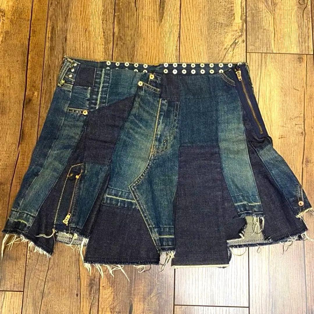 コムデギャルソンジュンヤワタナベデニム再構築スカート - メルカリ