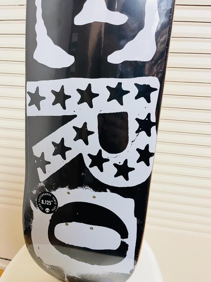 台湾製無地黒デッキテープ付き ZERO ゼロ スケートボードデッキ 8.125