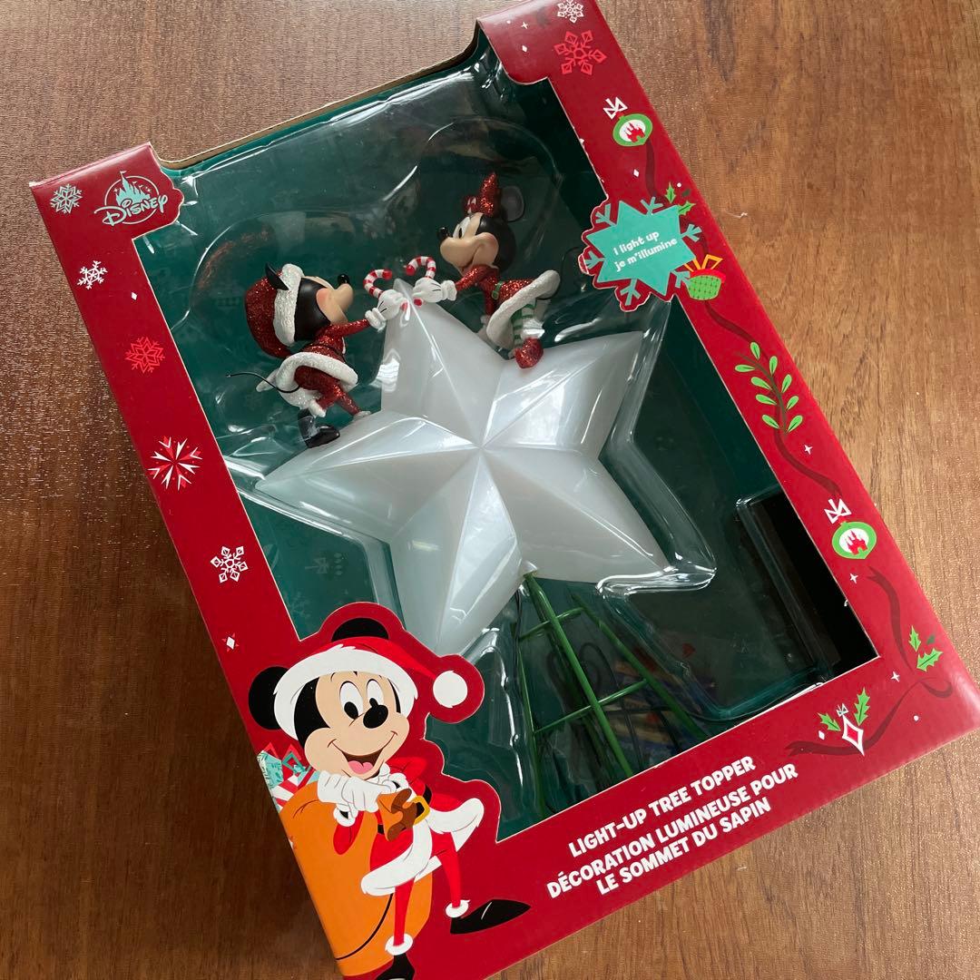 ☆レア☆ ディズニーストア ライトアップ ツリートッパー ミッキー ミニー 電飾 ミッキー＆ミニー オーナメント・ツリートッパー ライトアップ Disney