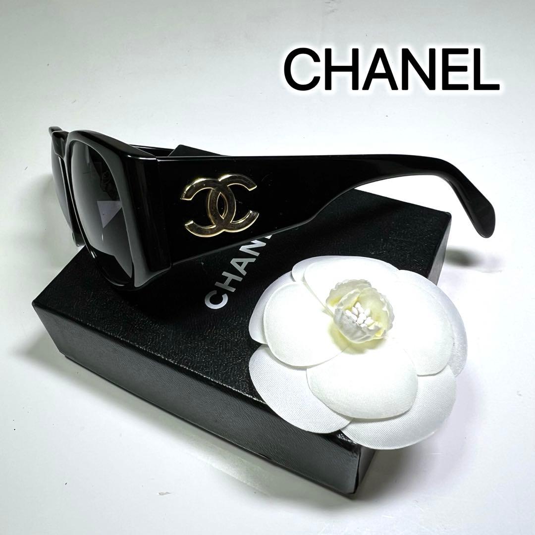【美品✨】シャネル★サングラス★ブラック★ココマーク★ゴールド CHANEL シャネル ヴィンテージ サングラス ココマーク金具 ブラック