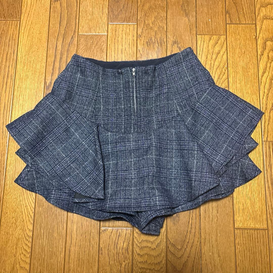 SNIDEL レイヤードフリルミニスカショーパン 0サイズ CHECK - メルカリ