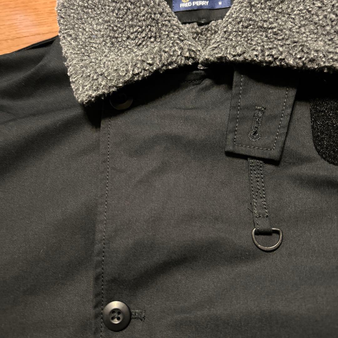専用‼️FRED PERRY フリースボア ブラック ジャケット M デッキ - メルカリ