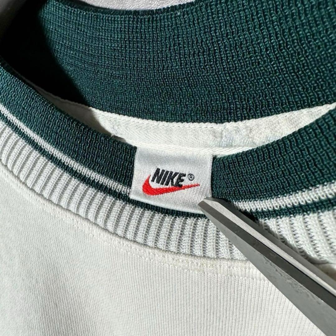 希少】ナイキ スウェット 白タグ 90s ロゴ刺繍 グリーン XXL - メルカリ