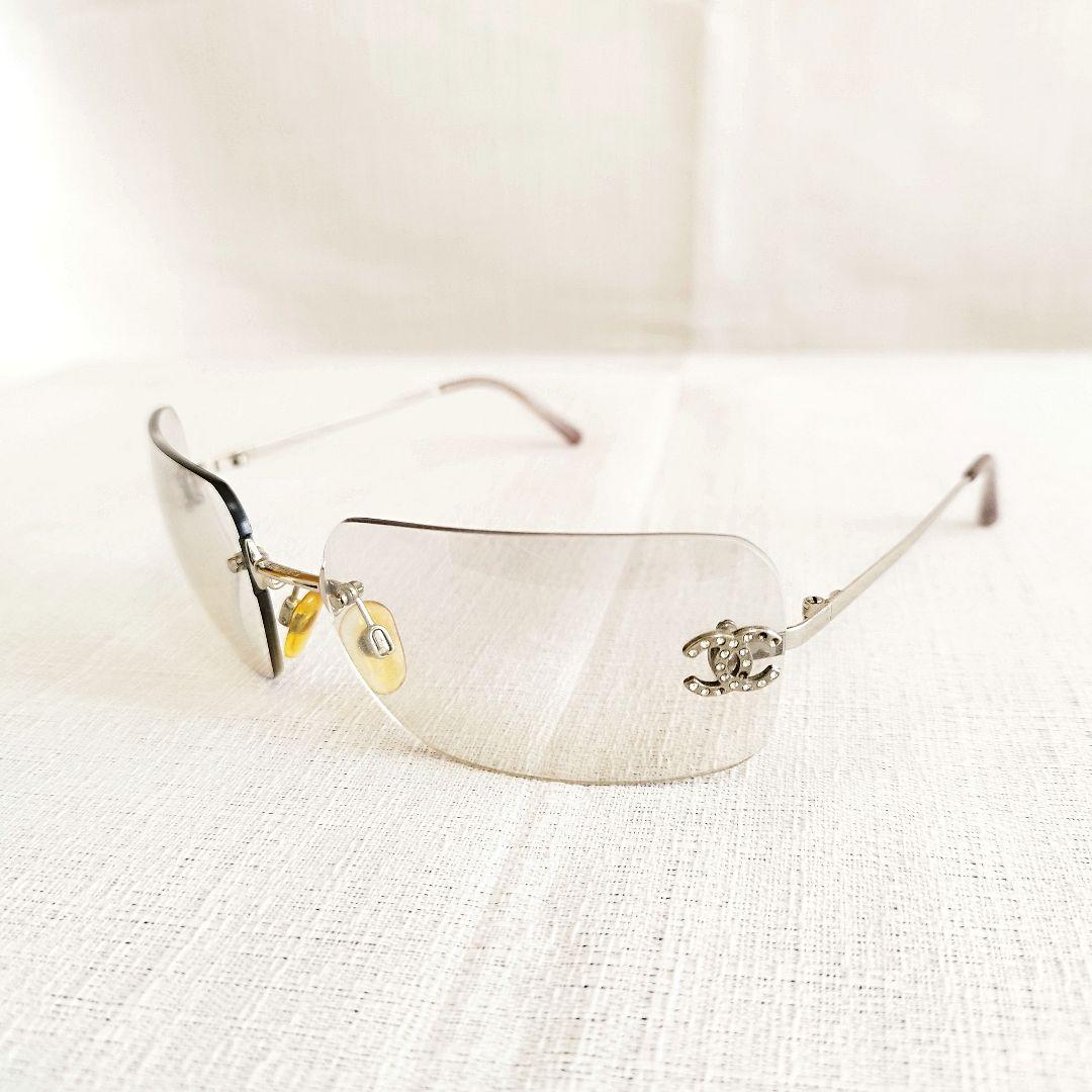 シャネル サングラス 4017-D ツーポイント リムレス ココマーク