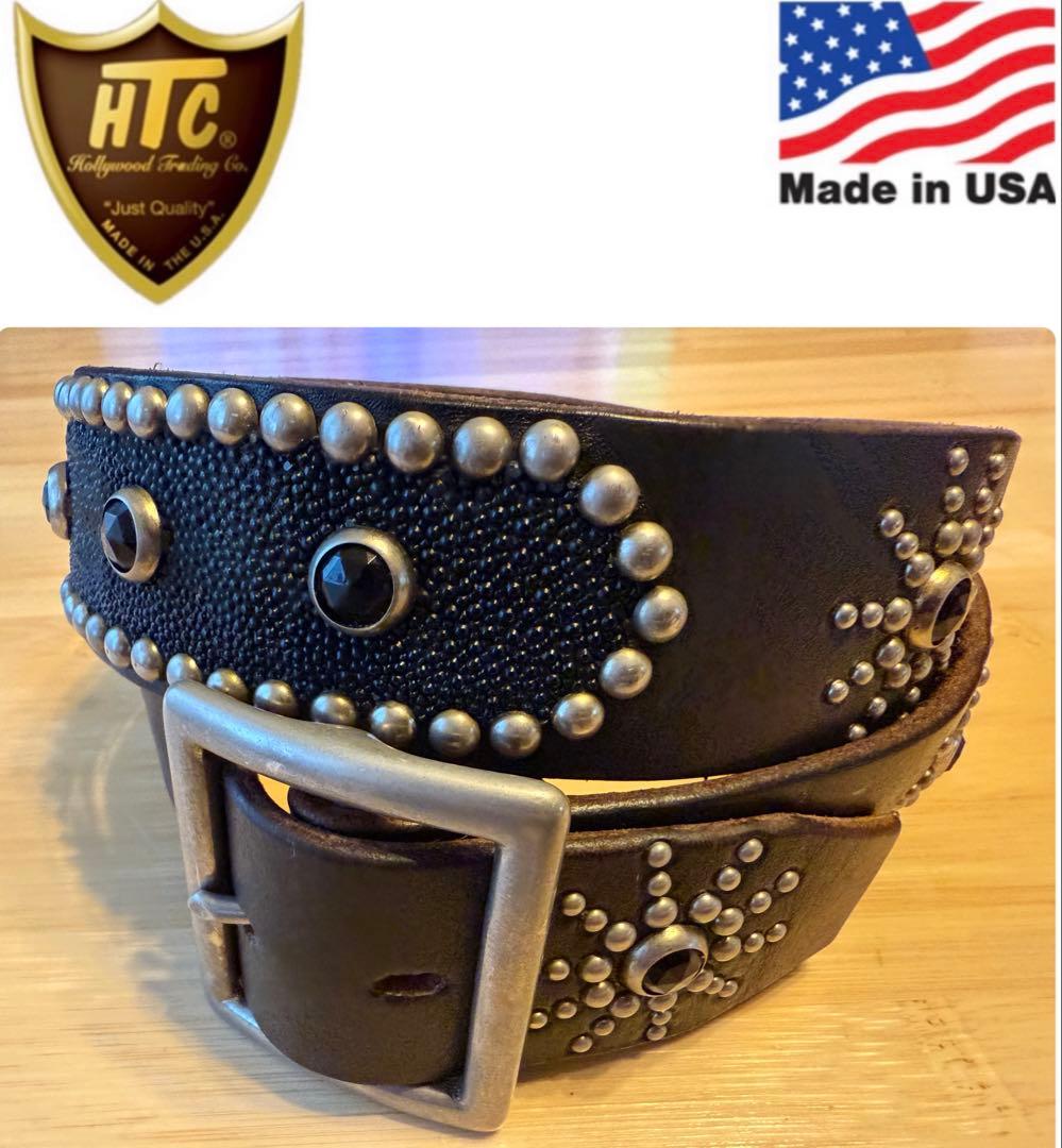 ⭐️美品⭐️HTC⭐️オーバルスティングレイ⭐️ブラックレザー