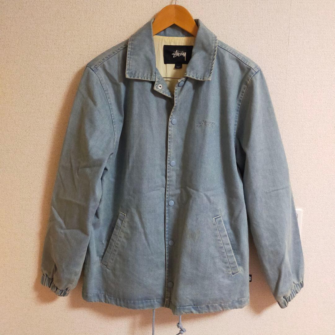 STUSSY ステューシー デニムコーチジャケット S ライトインディゴ