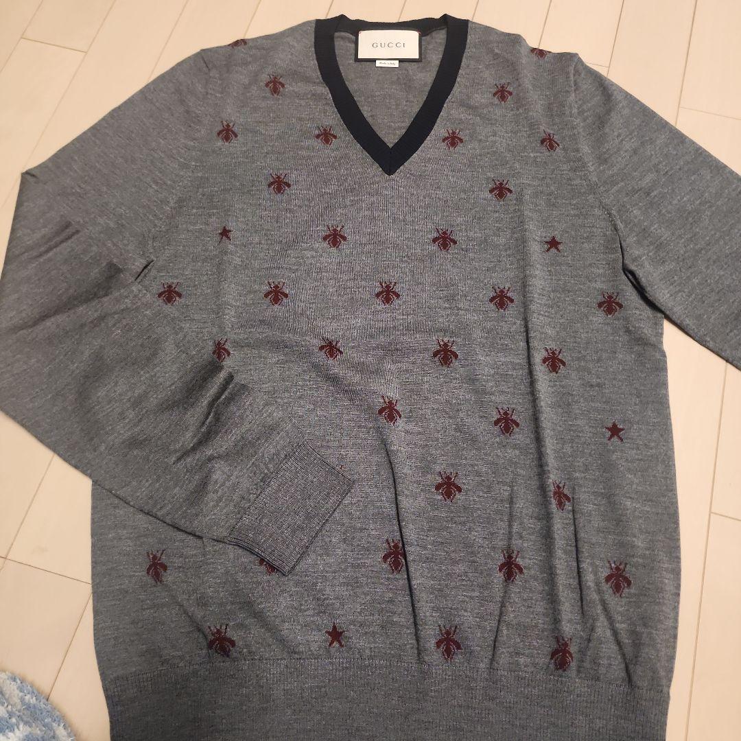 GUCCI グレー Vネックニット GUCCI Vネック ニット XS ラメ入り グレー｜Yahoo!フリマ（旧PayPay