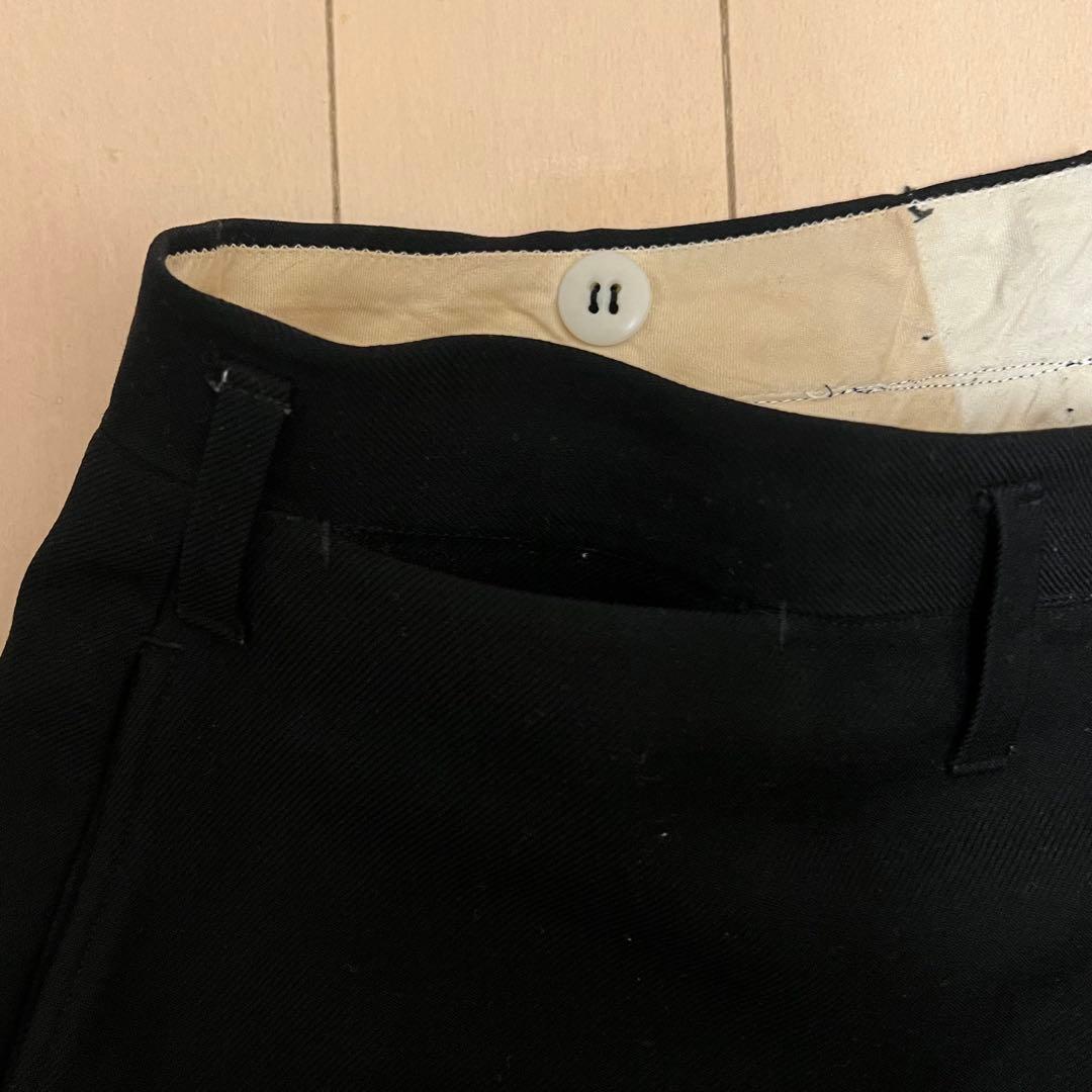 50's 60's ブラック ウール レーヨン ギャバジン パンツ ロカビリー