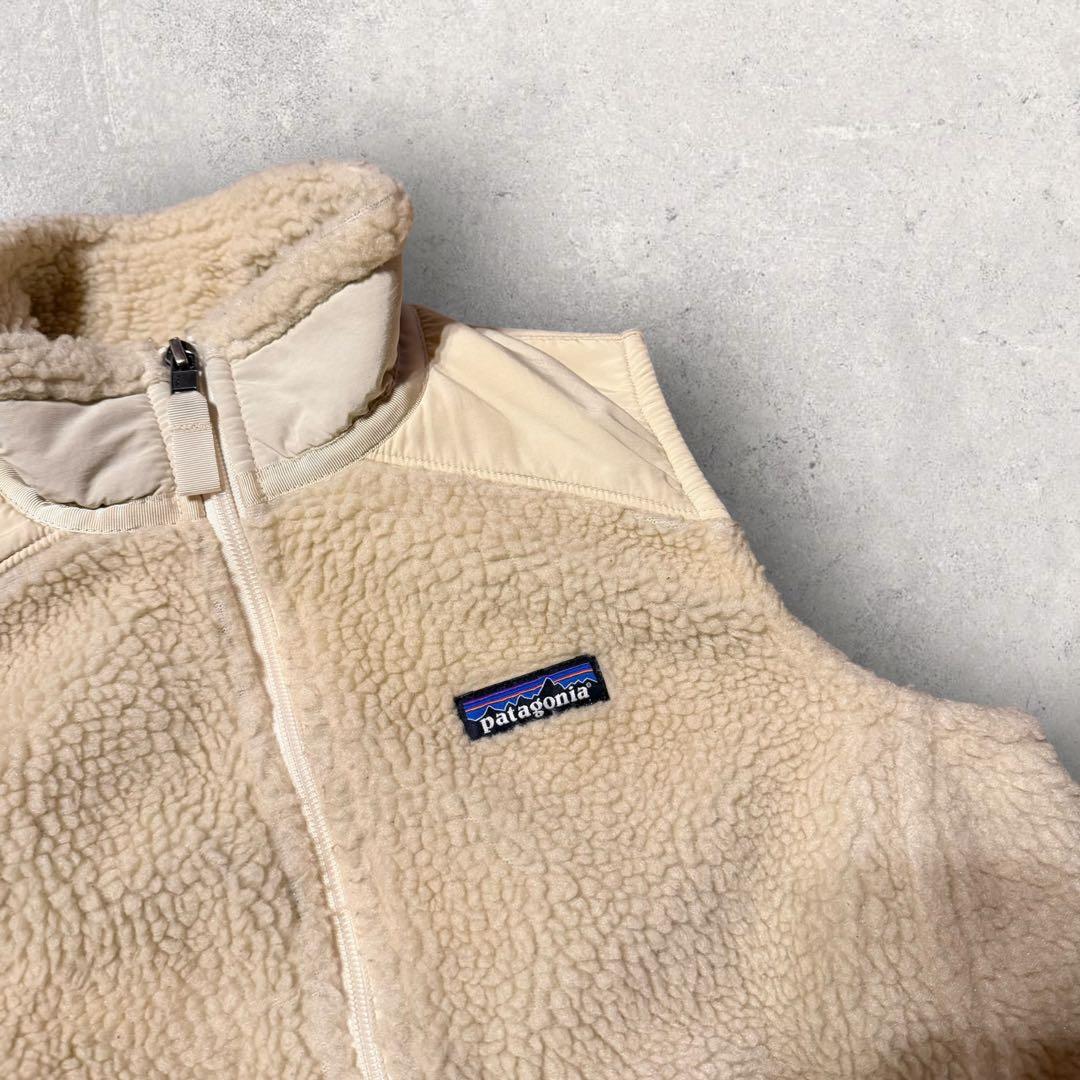 パタゴニア】フリースベスト ボア M クリーム色 レトロX 14年製 美品 f